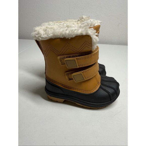 NWOT Cat & Jack Toddler Denver Winter Boots Cognac Size 7 See Description - Picture 7 of 9